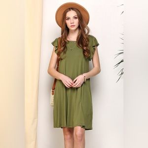 Princess Seam Dress - Olive